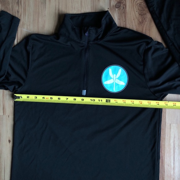 Performance Long Sleeve Tee Shirt SHE POWER MARATHON 1/4 Zip Large Black Women’s - Picture 9 of 16